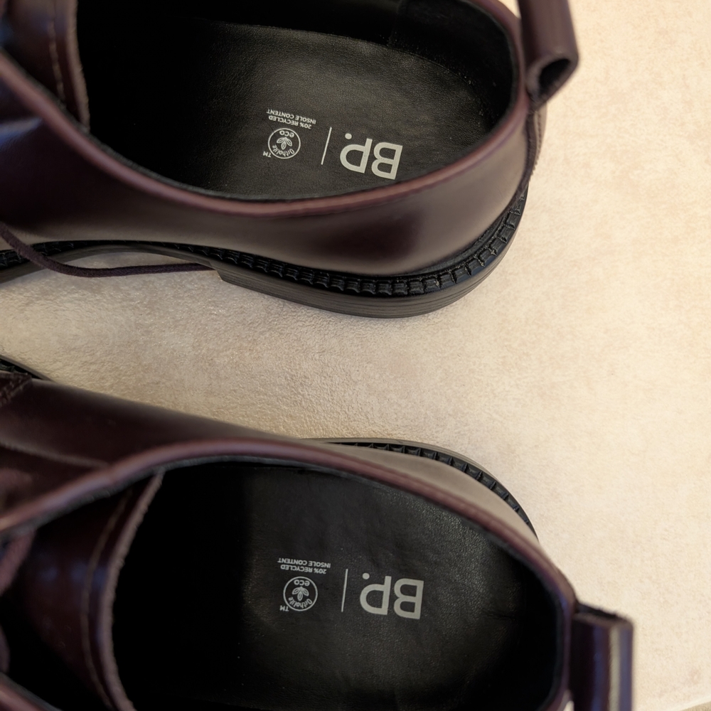BP Kolton Derby Burgundy Leather Men's Shoes - Picture 3 of 6